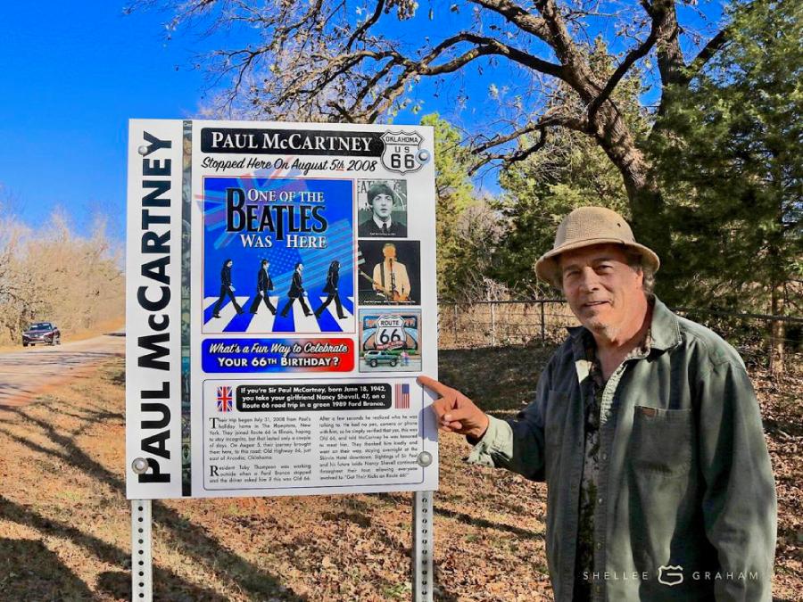 Discover Paul McCartney’s Route 66 Sign
